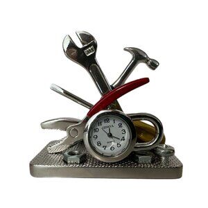 Geneva Carpenter Mini Clock Handyman Construction Tools Desktop